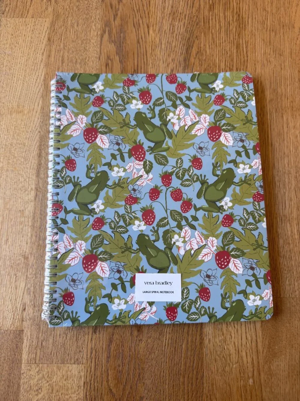 Vera Bradley Large Notebook Frogberry Garden Blue NWT